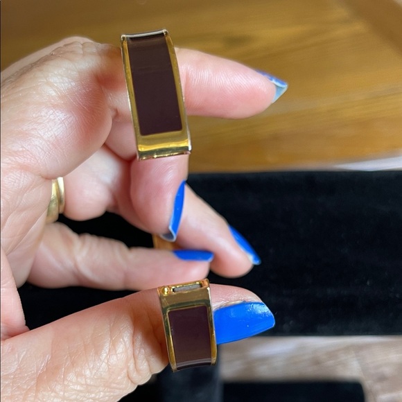 Talbots Gold and Brown Bangle Bracelet - Picture 4 of 8